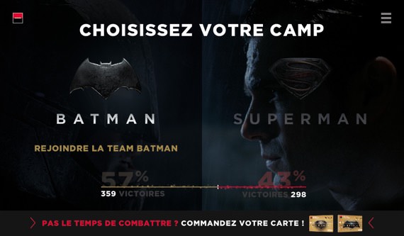 interface activation Batman VS Superman