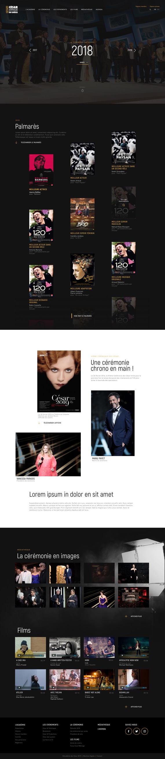 maquette site web César